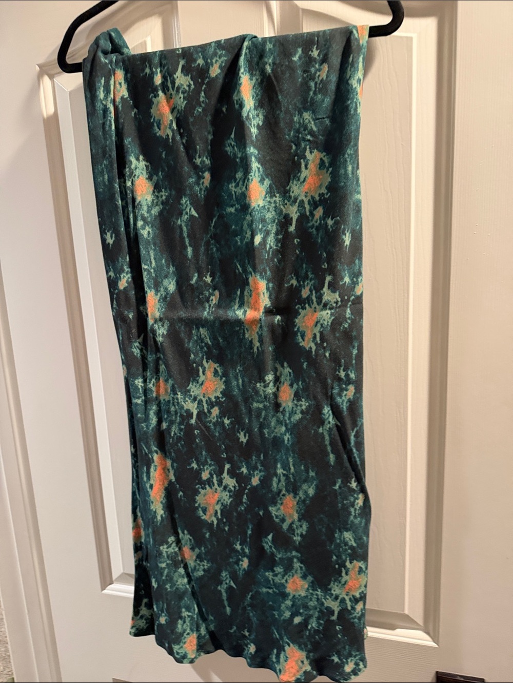 Midi Skirt in Teal and Coral - Women's Printed Skirt